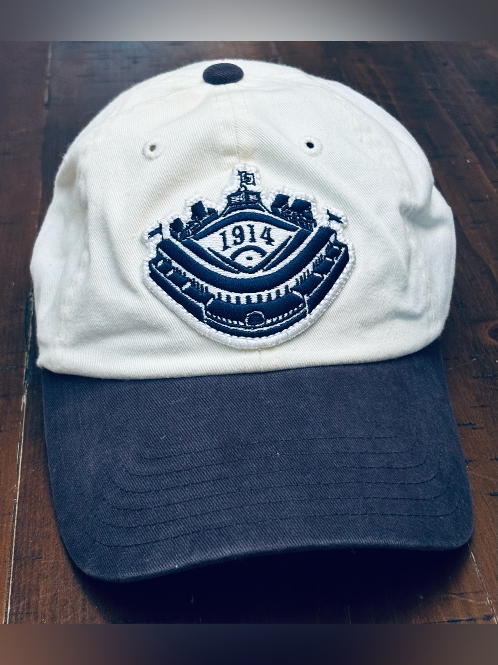 Wrigley Field White and Navy 1914 Stadium Baseball Cap